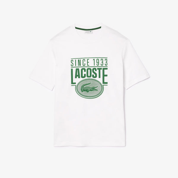 T-shirt Homme Lacoste LOOSE FIT COTON ÉPAIS IMPRIMÉ
- Blanc
