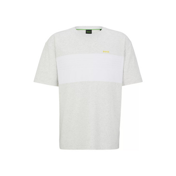 T-SHIRT TEE 5 BOSS EN COTON POLYESTER BLANC