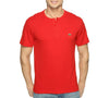 T-shirt col Henley boutonné Coupe régulière coton pima uni rouge