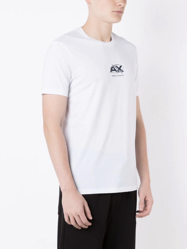 T-shirt col rond Armani exchange iconique blanc