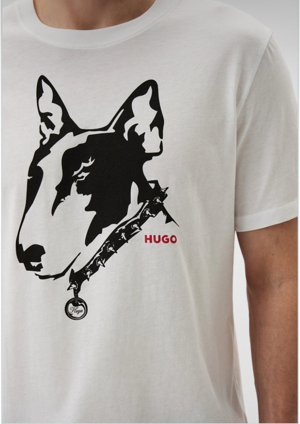 T-shirt Hugo boss Dammock 50504916 Blanc Regular Fit