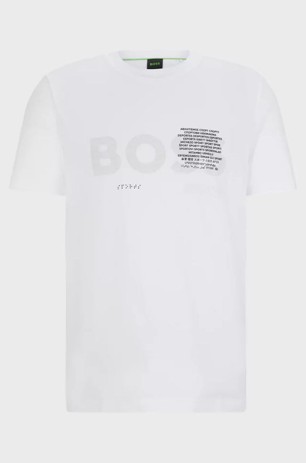 T-shirt col rond hugo boss blanc