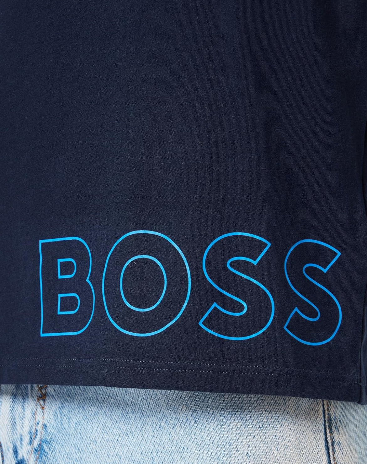 T-SHIRT BOSS EN COTON STRETCH À LOGO ARTISTIQUE CONTRASTANT