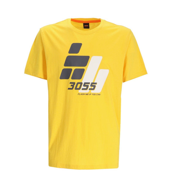 T-shirt col rond hugo boss jaune pastel