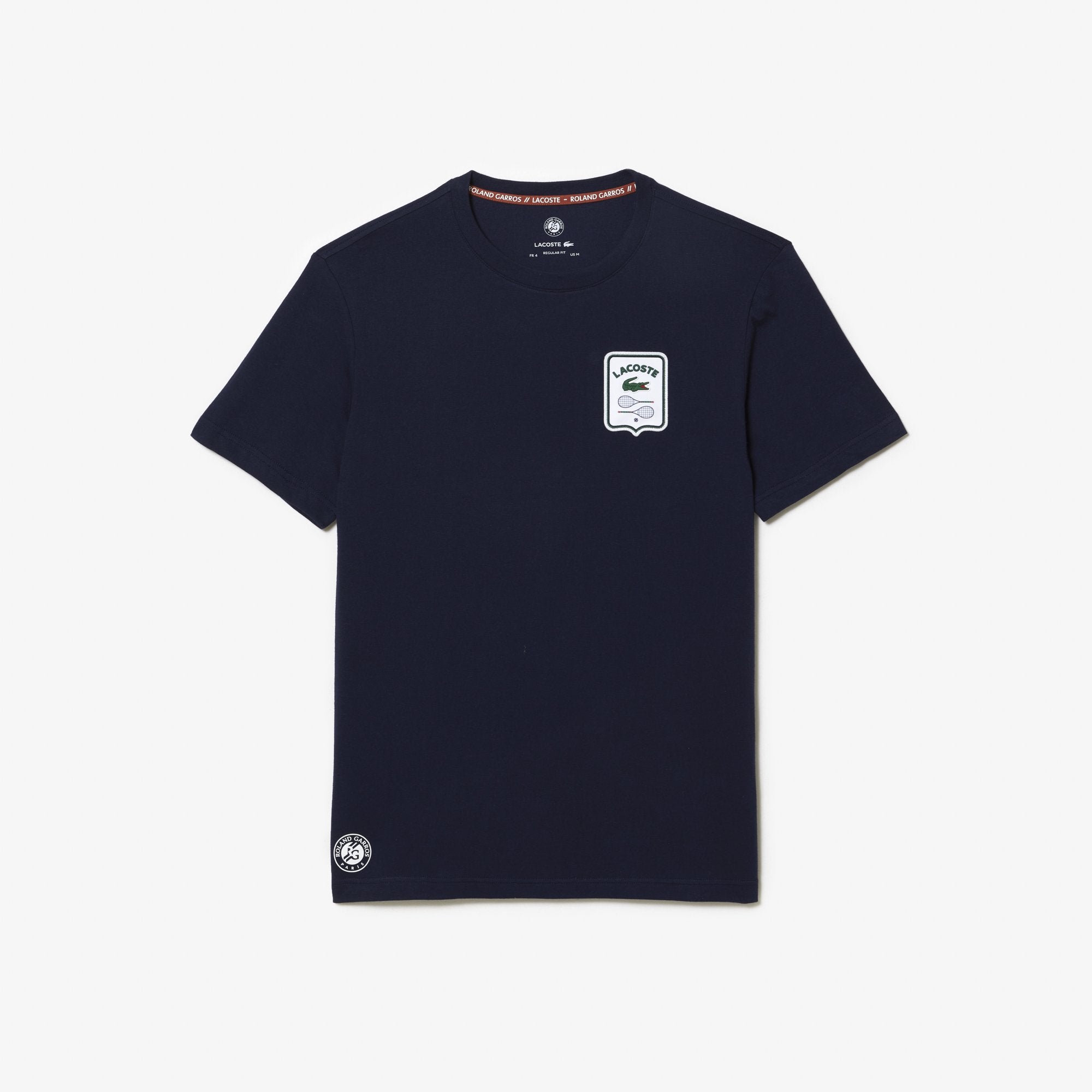 T-shirt Homme Lacoste pour Roland-Garros - Bleu-Nuit