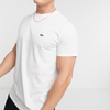 T-shirt Lacoste col rond en jersey de coton pima uni blanc