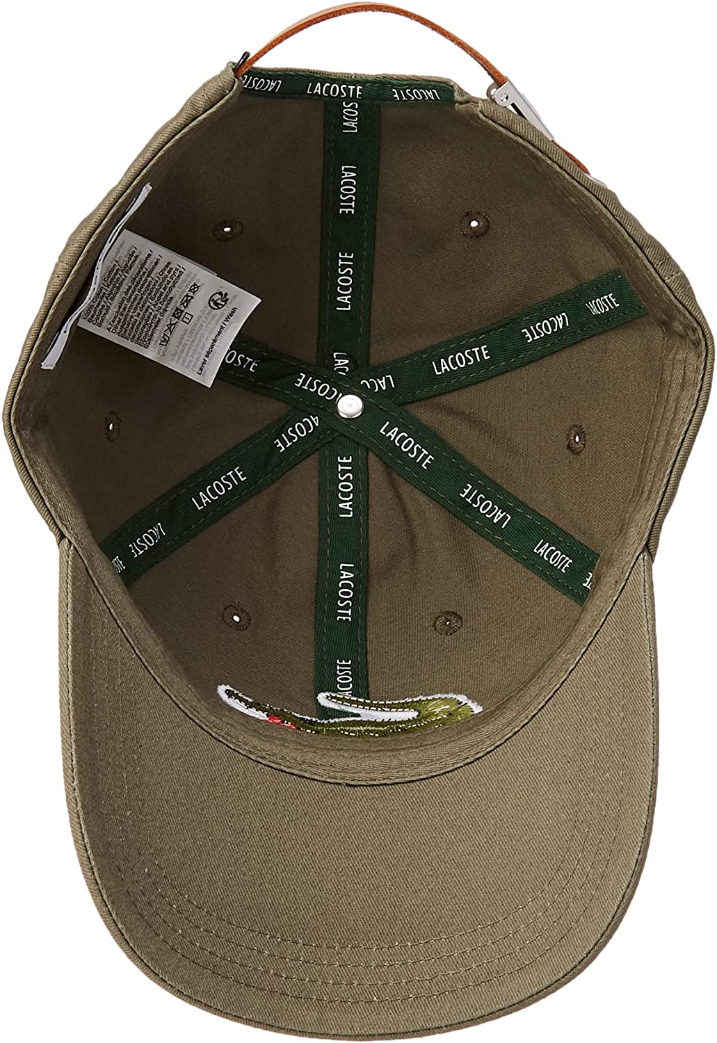 Casquette Lacoste crocodile vert brodé