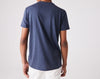 T-shirt Lacoste col rond en jersey de coton pima uni bleu pale